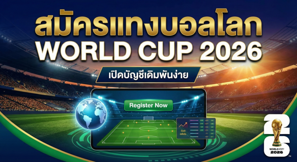 สมัคร แทงบอลโลก world cup 2026 เปิดบัญชีเดิมพันง่าย